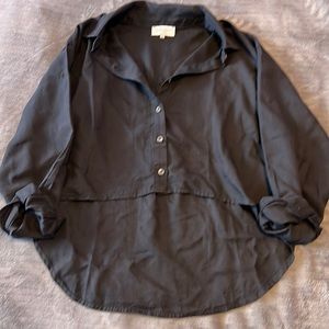 Black NafNaf button up women's blouse